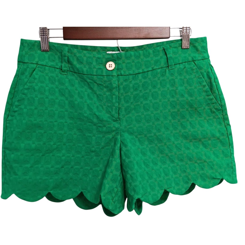 Crown and Ivy Green Shorts Size 6 Preppy Shelby Stretch Summer Casual‎